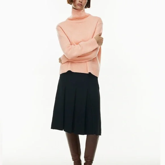 Aritzia | NWOT Wilfred Luxe Cashmere Jara Sweater Turtleneck Coral Blush Size XS - Picture 13 of 13